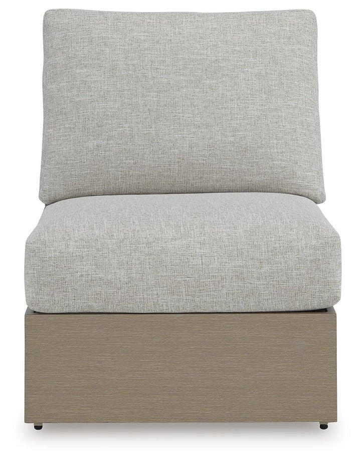 Kimpton Isle Outdoor Armless Chair with Cushion - Beige (3)