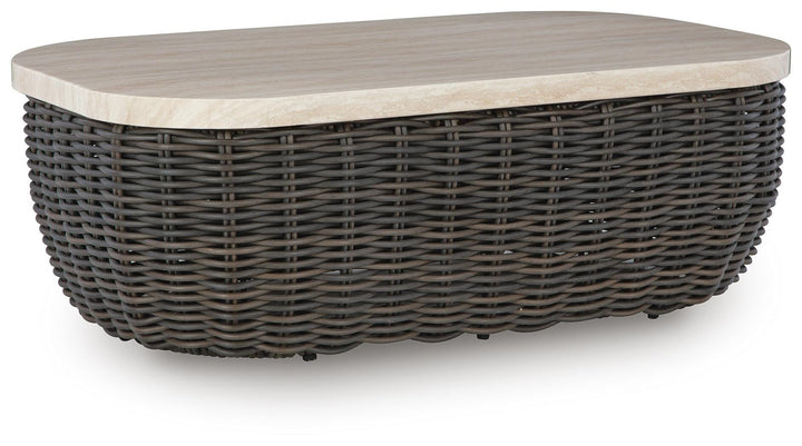 Kimora Outdoor Coffee Table - Dark Brown (1)