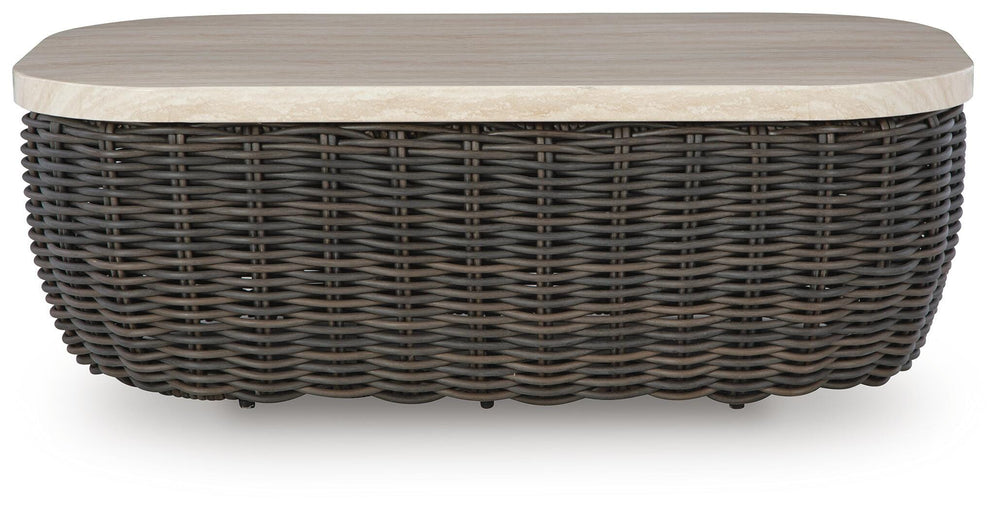 Kimora Outdoor Coffee Table - Dark Brown (3)