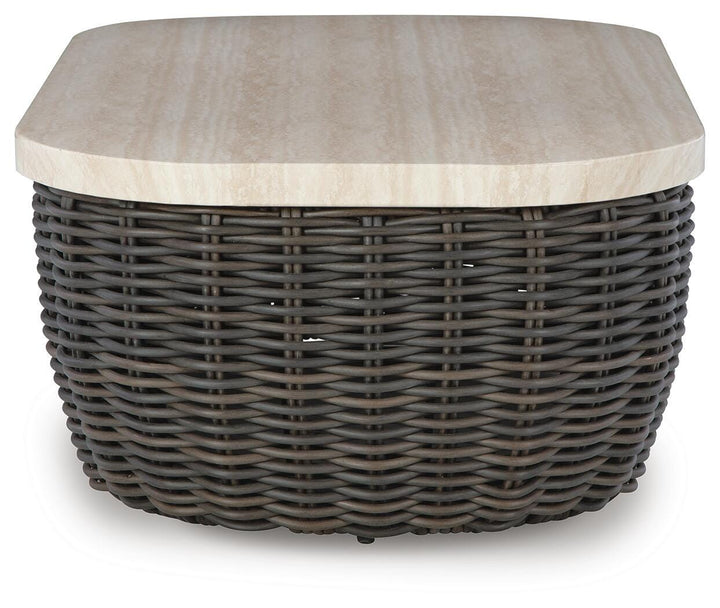 Kimora Outdoor Coffee Table - Dark Brown (4)