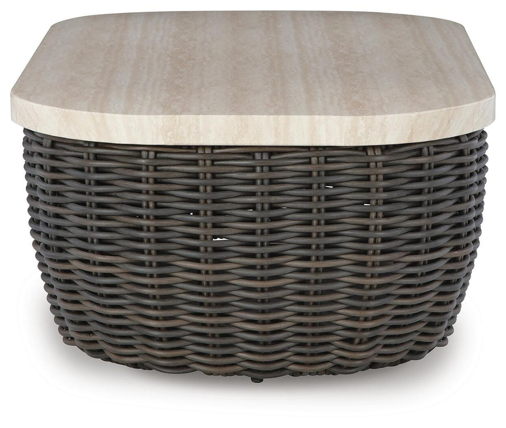 Kimora Outdoor Coffee Table - Dark Brown (4)
