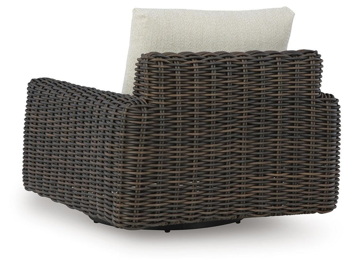 Kimora Outdoor Swivel Lounge Chair - Dark Brown (5)