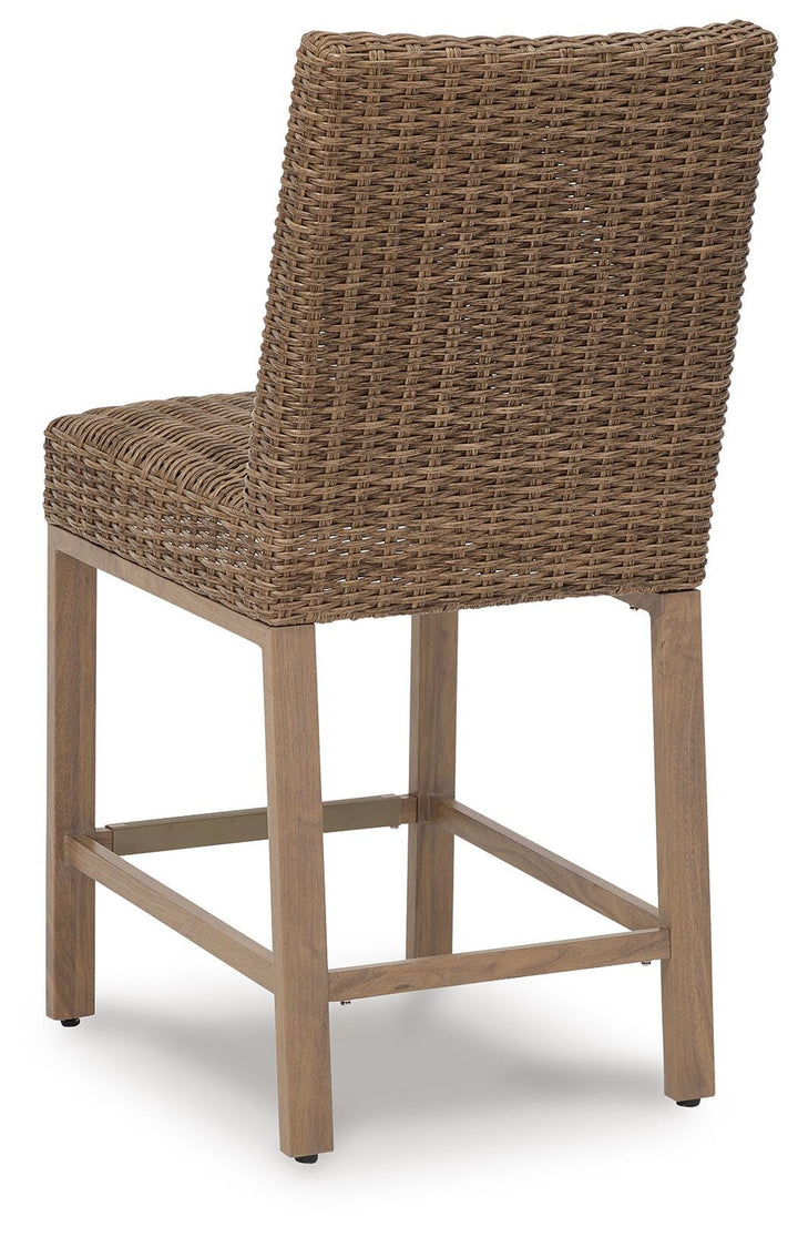 Walton Bridge Outdoor Bar Stool (Set of 2) - Light Brown (6)