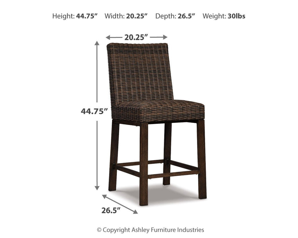 Paradise Trail Bar Stool (Set of 2) - Light Brown (4)
