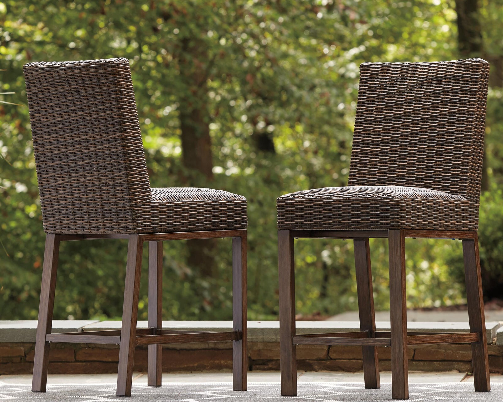 Paradise Trail Bar Stool (Set of 2) - Light Brown (2)