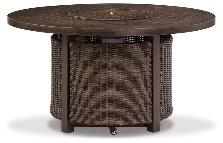 Paradise Trail Fire Pit Table - Light Brown (6)