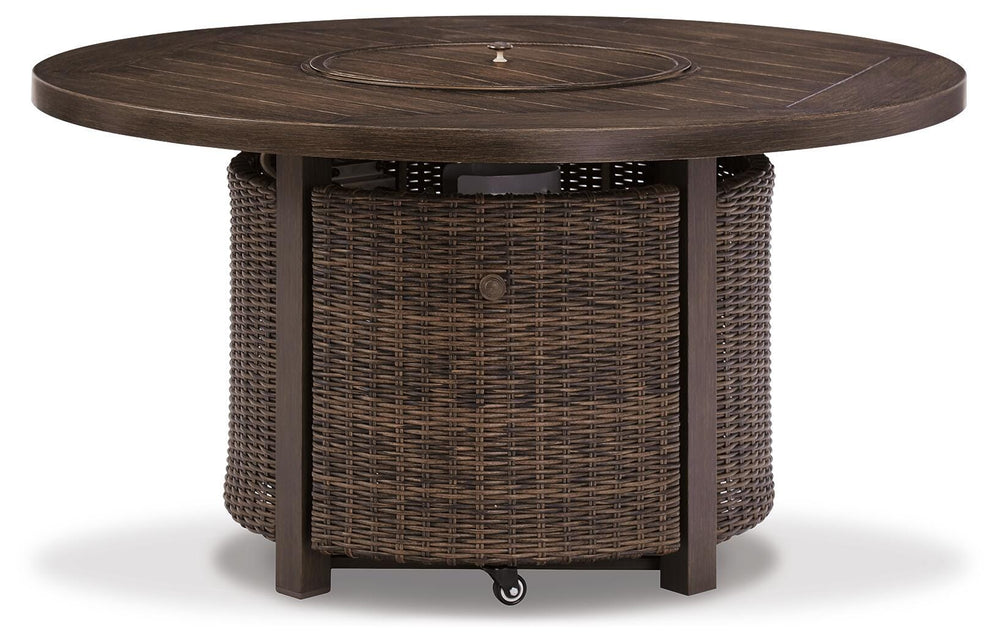 Paradise Trail Fire Pit Table - Light Brown (6)