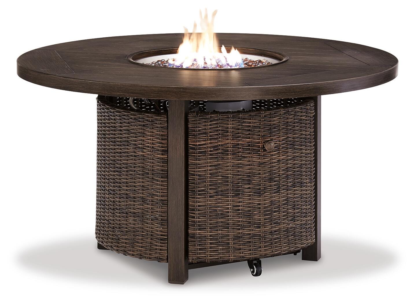 Paradise Trail Fire Pit Table - Light Brown (1)