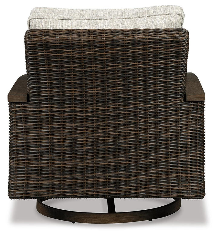 Paradise Trail Swivel Lounge Chair (Set of 2) - Light Brown (5)