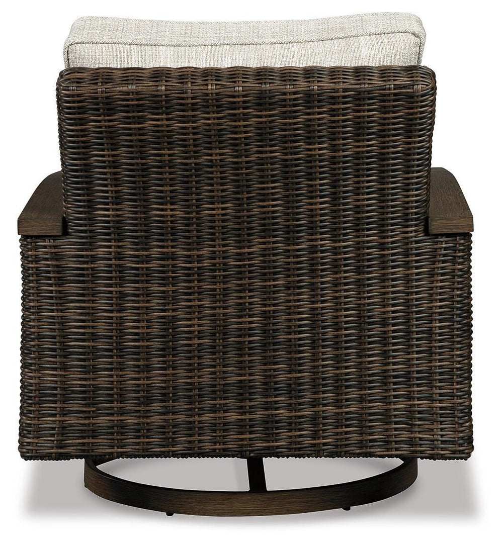 Paradise Trail Swivel Lounge Chair (Set of 2) - Light Brown (5)
