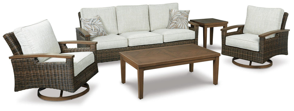Paradise Trail Sofa with Cushion - Light Brown (3)