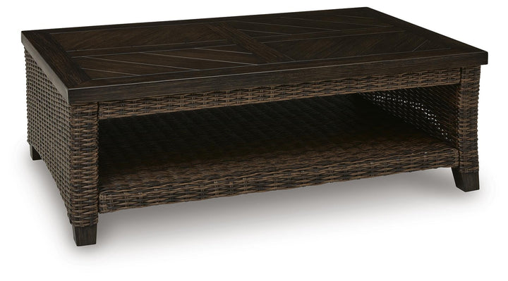 Monterey Point Outdoor Coffee Table - Dark Brown (1)