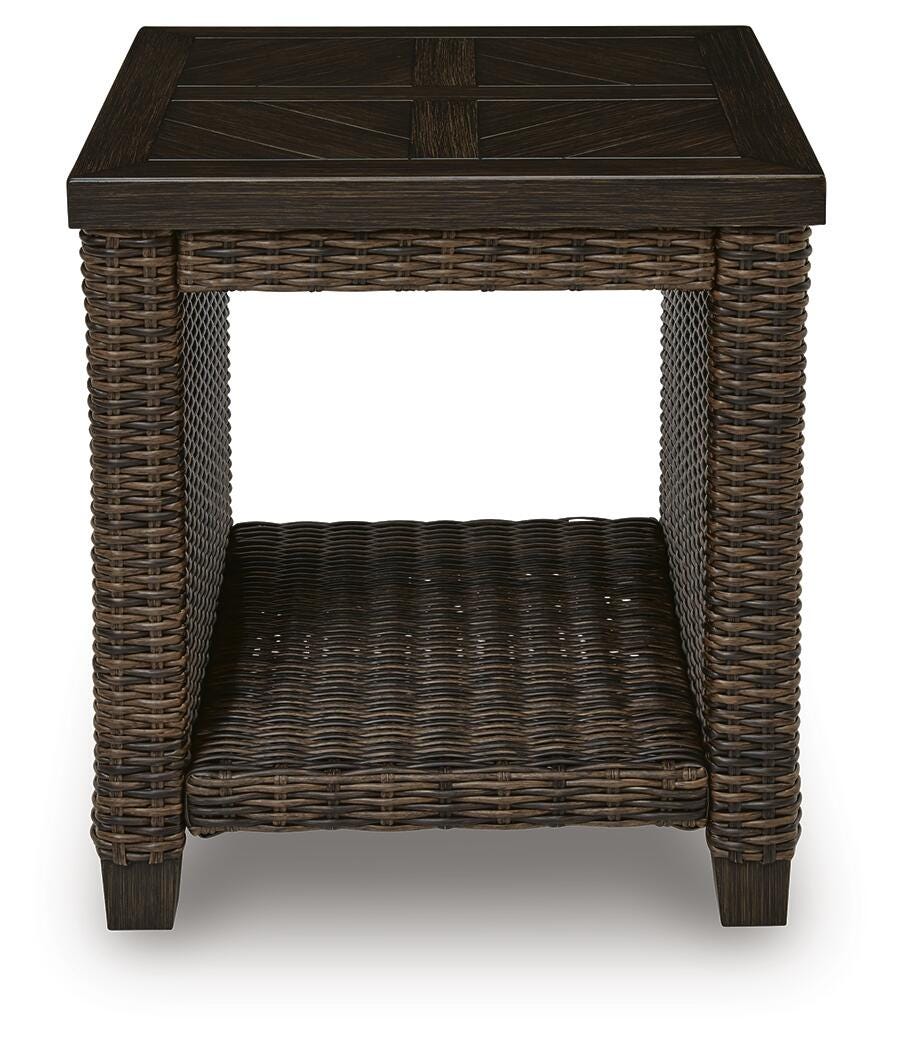 Monterey Point Outdoor End Table - Dark Brown (3)