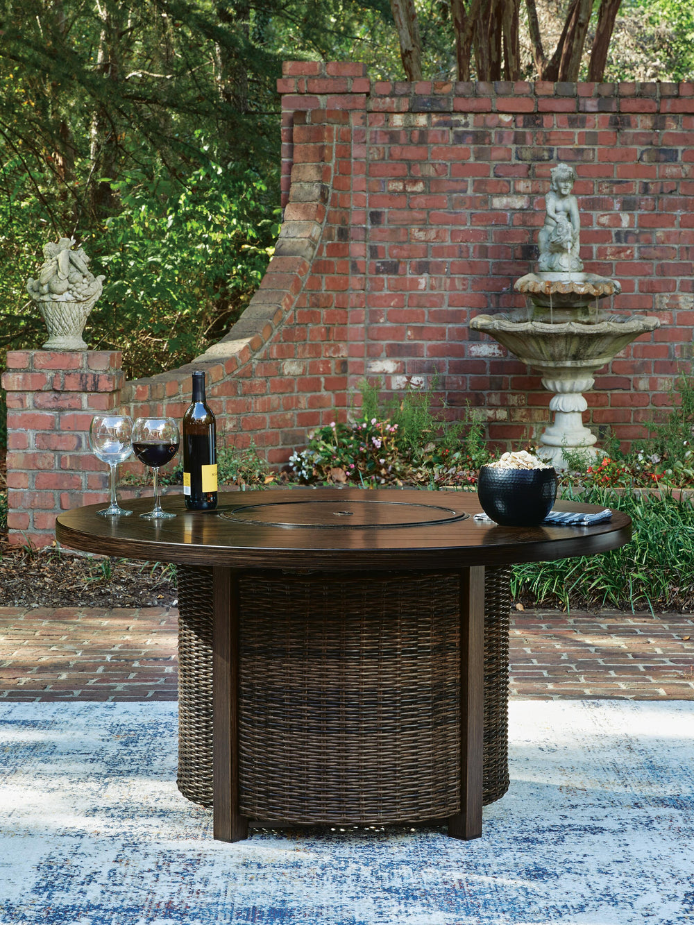 Monterey Point Outdoor Fire Pit Table - Dark Brown (5)