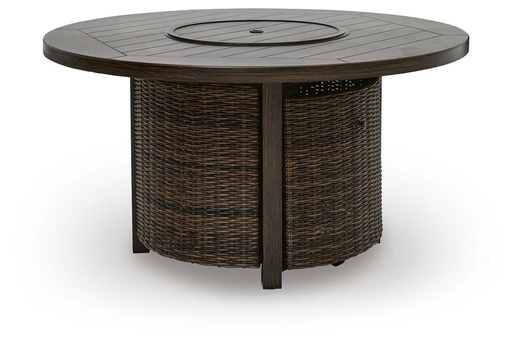 Monterey Point Outdoor Fire Pit Table - Dark Brown (1)
