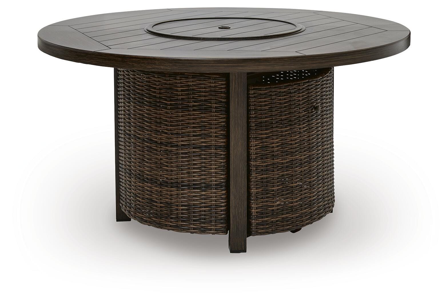 Monterey Point Outdoor Fire Pit Table - Dark Brown (1)