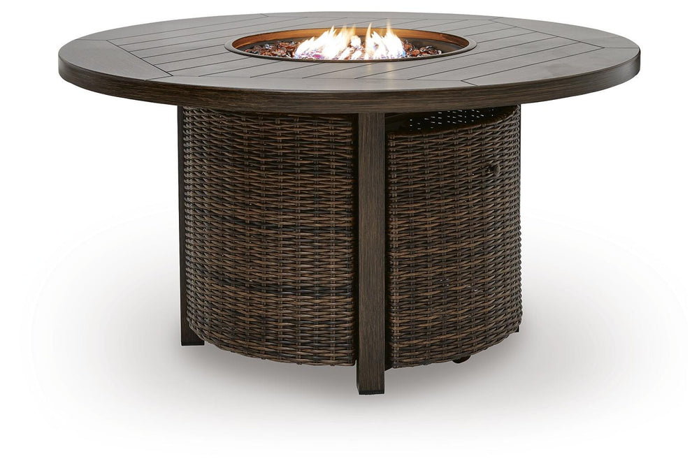 Monterey Point Outdoor Fire Pit Table - Dark Brown (3)