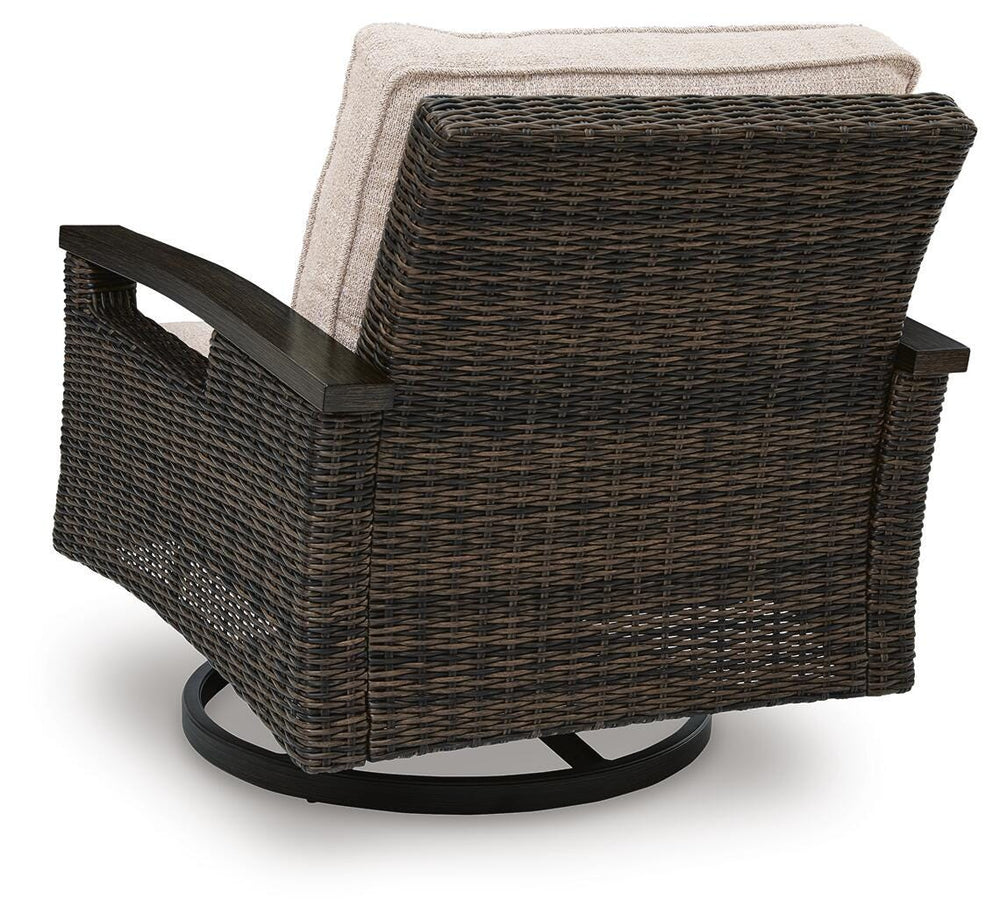 Monterey Point Outdoor Swivel Lounge Chair (Set of 2) - Dark Brown (5)