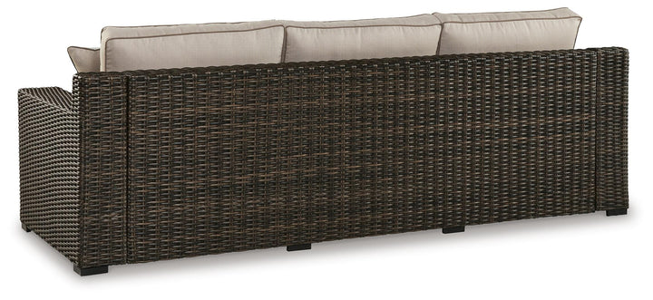 Coastline Bay Outdoor Sofa with Cushion - Dark Brown (5)
