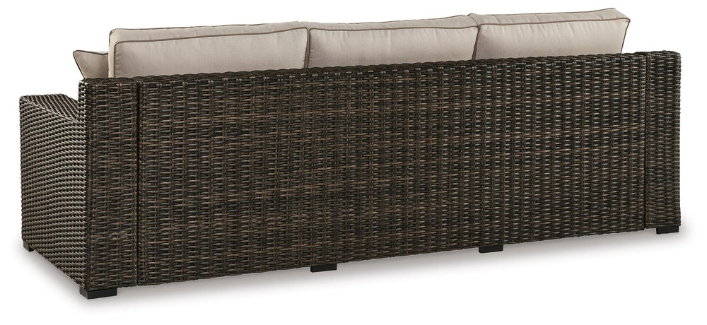 Coastline Bay Outdoor Sofa with Cushion - Dark Brown (5)