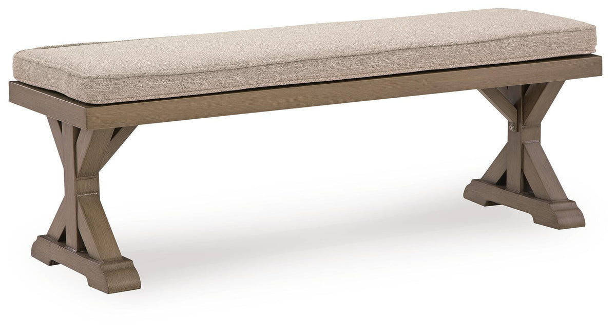 Laguna Heights Bench with Cushion - Beige (1)
