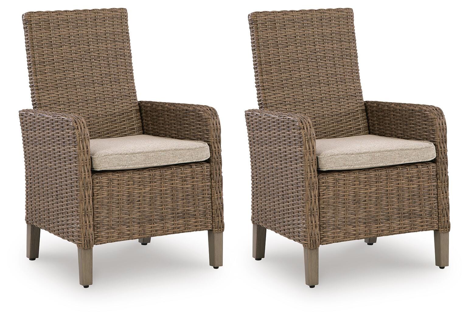 Laguna Heights Arm Chair with Cushion (Set of 2) - Beige (1)