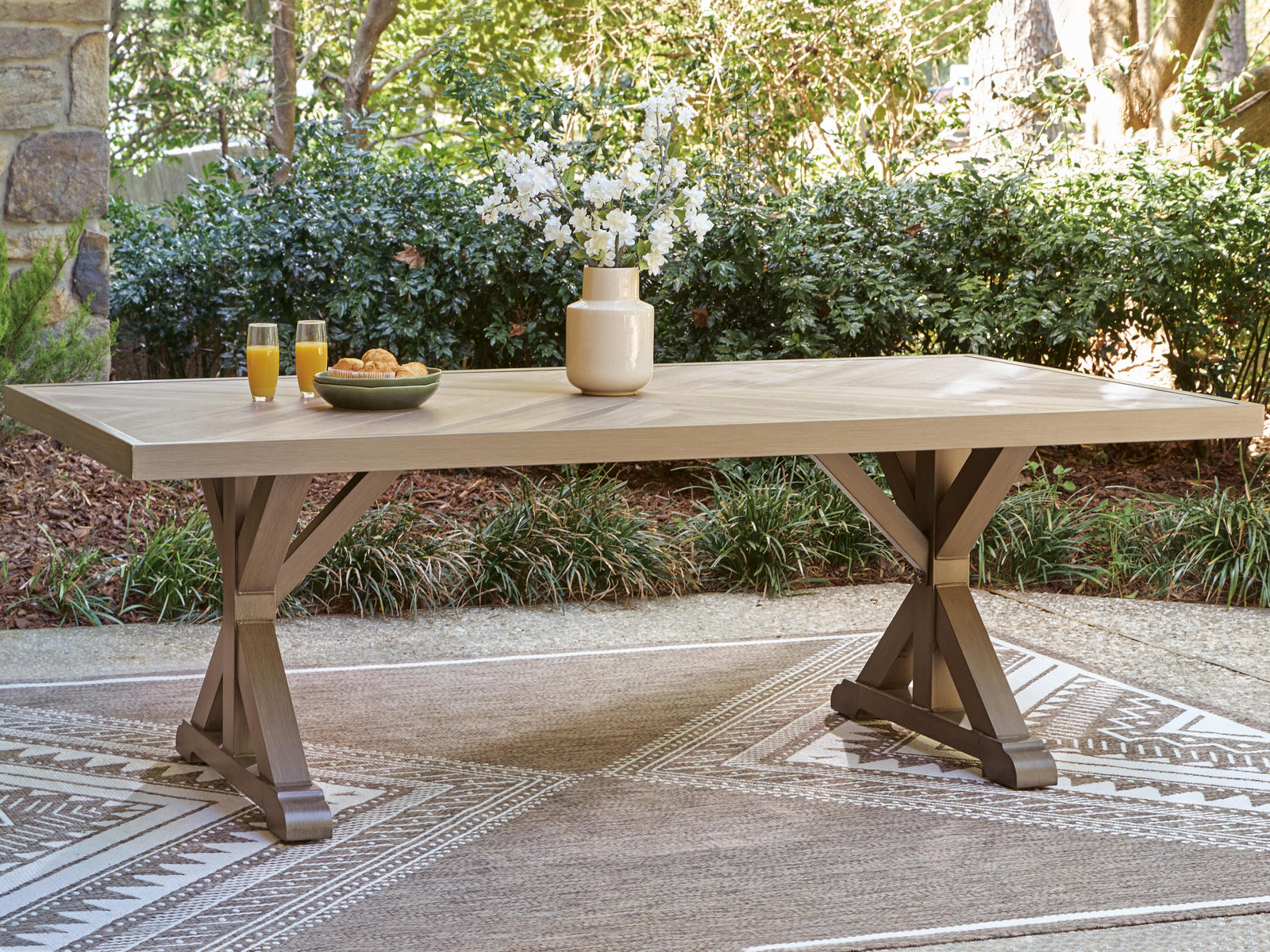 Laguna Heights Outdoor Dining Table - Beige (2)
