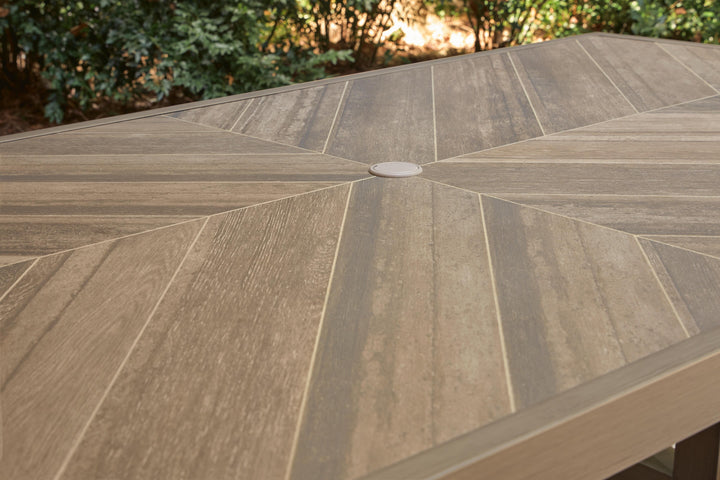 Laguna Heights Outdoor Dining Table - Beige (6)