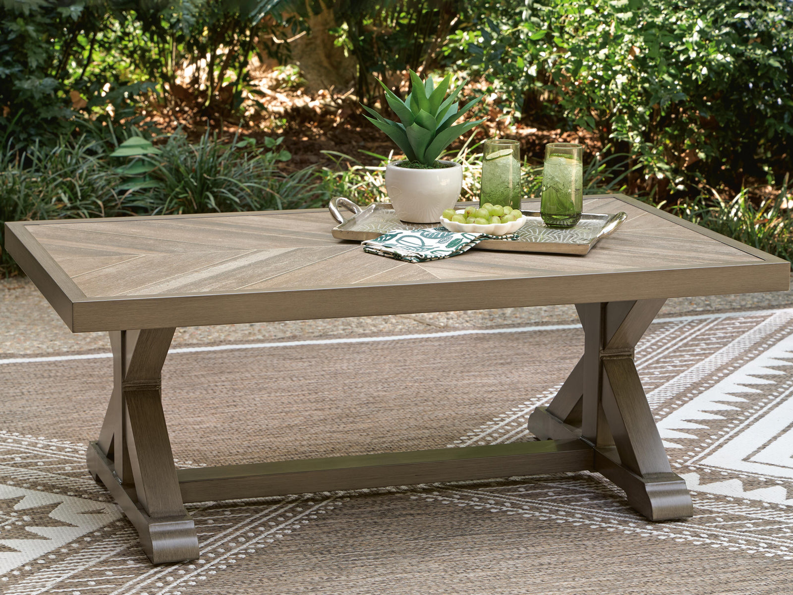 Laguna Heights Outdoor Coffee Table - Beige (2)