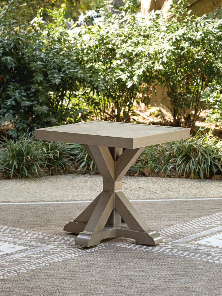 Laguna Heights Outdoor End Table - Beige (4)