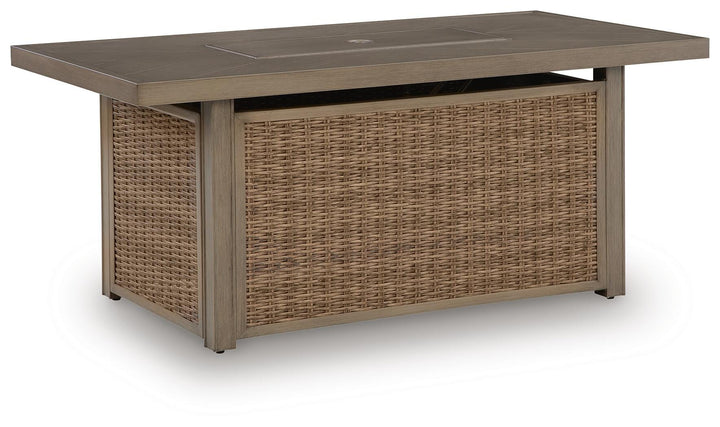 Laguna Heights Outdoor Fire Pit Table - Beige (1)