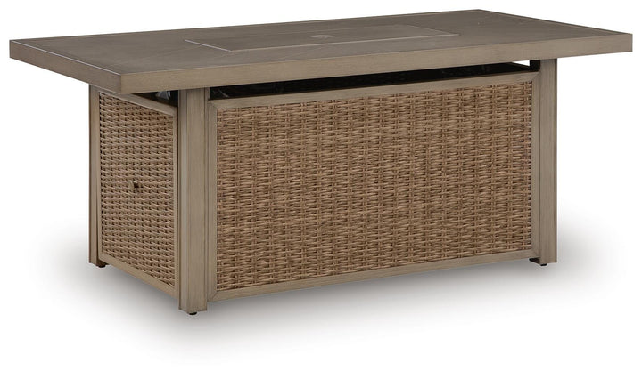 Laguna Heights Outdoor Fire Pit Table - Beige (5)