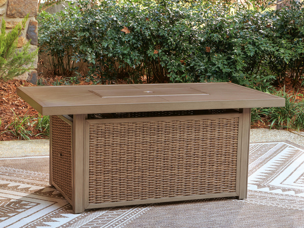 Laguna Heights Outdoor Fire Pit Table - Beige (7)