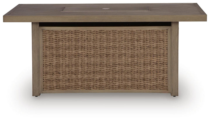 Laguna Heights Outdoor Fire Pit Table - Beige (4)