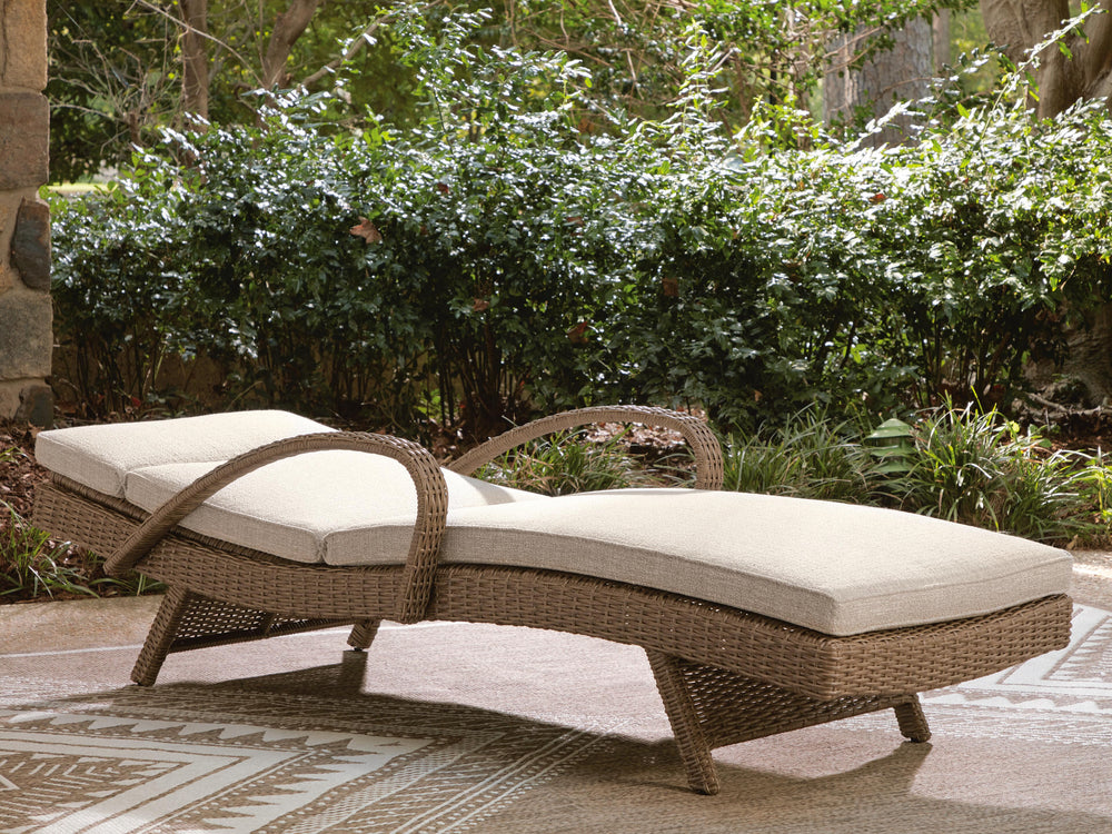 Laguna Heights Chaise Lounge with Cushion - Beige (5)