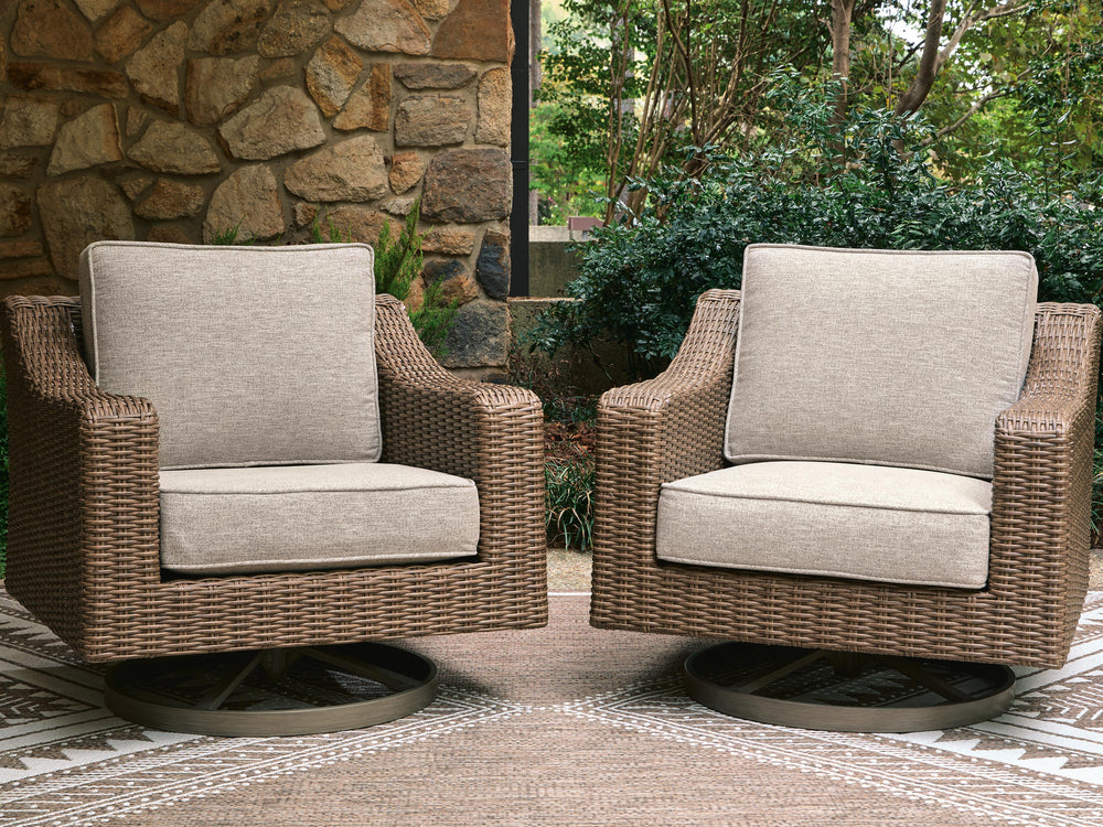 Laguna Heights Swivel Lounge with Cushion - Beige (5)