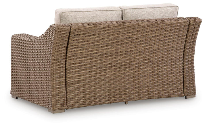 Laguna Heights Outdoor Loveseat with Cushion - Beige (4)