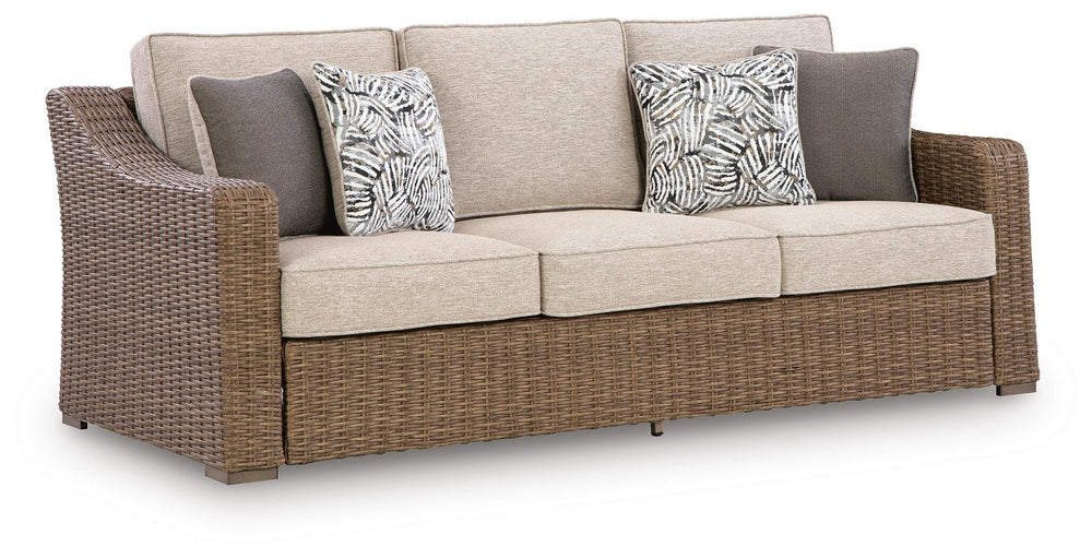 Laguna Heights Outdoor Sofa with Cushion - Beige (1)