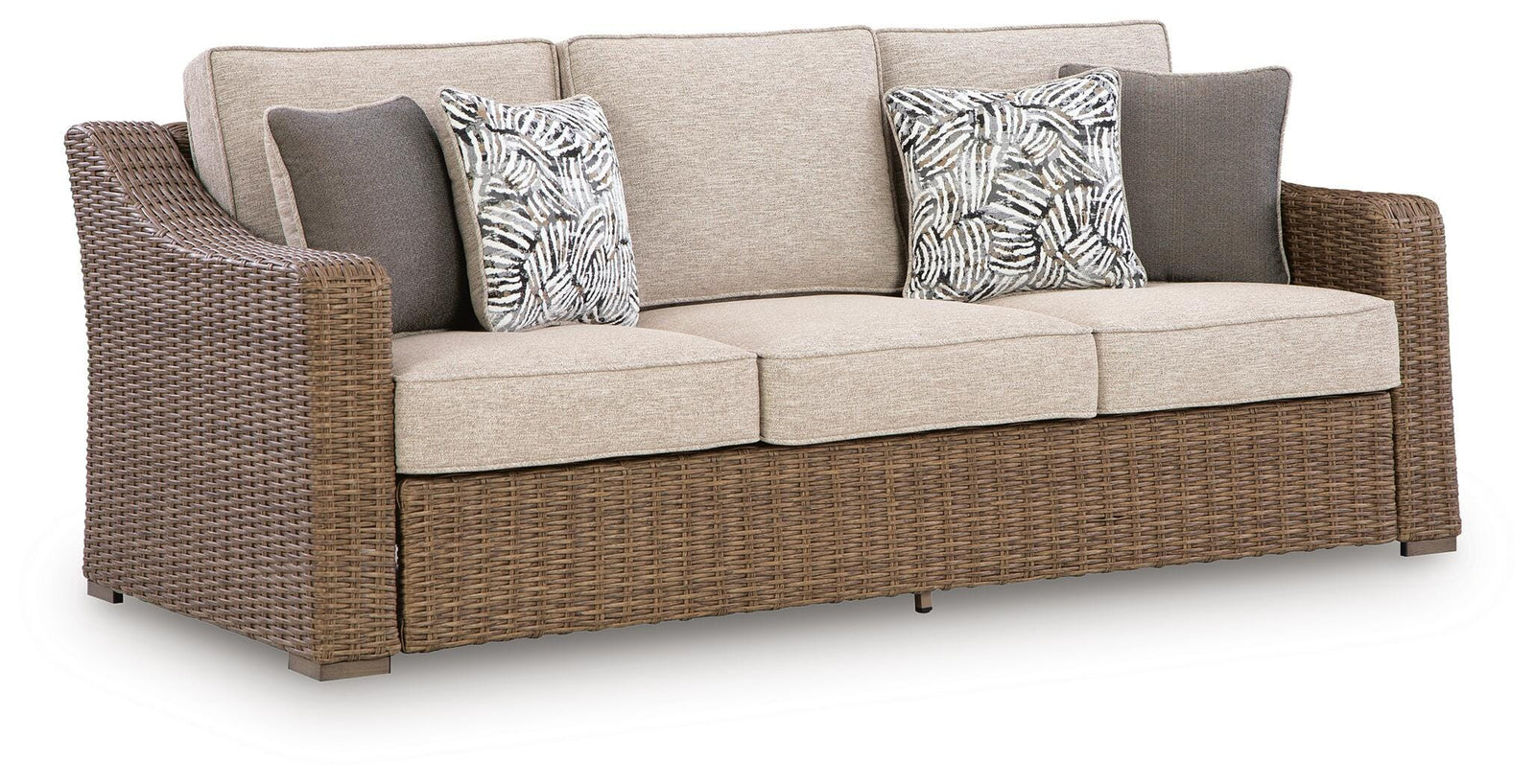 Laguna Heights Outdoor Sofa with Cushion - Beige (1)