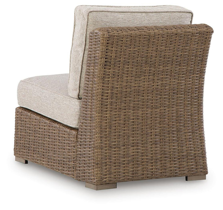Laguna Heights Outdoor Armless Chair with Cushion - Beige (4)