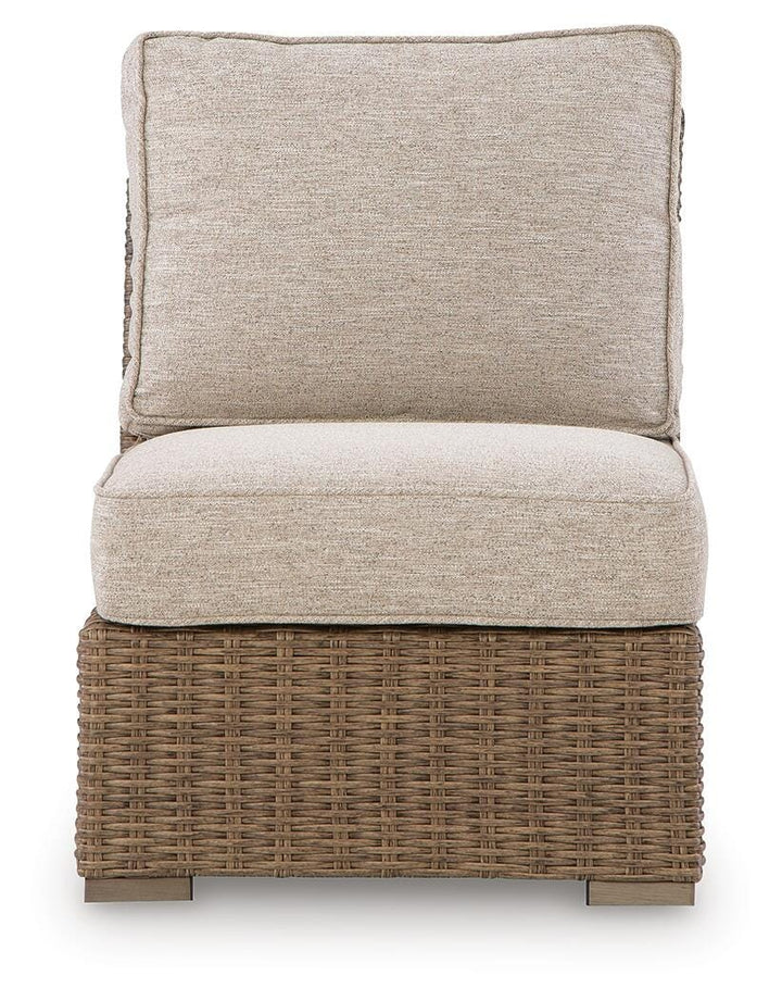 Laguna Heights Outdoor Armless Chair with Cushion - Beige (3)