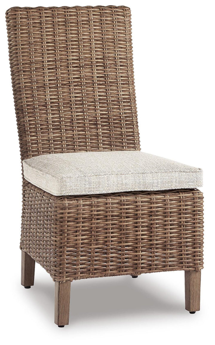 Beachcroft Outdoor Side Chair with Cushion (Set of 2) - Beige (3)