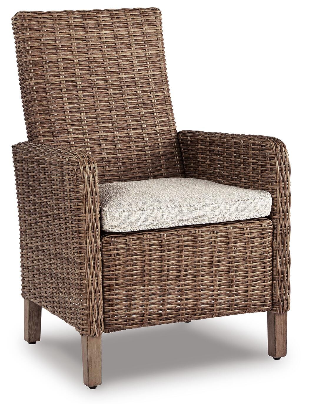 Beachcroft Outdoor Arm Chair with Cushion (Set of 2) - Beige (1)