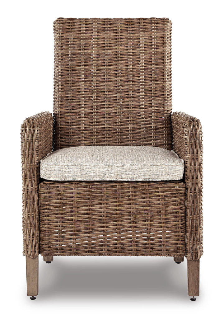 Beachcroft Outdoor Arm Chair with Cushion (Set of 2) - Beige (3)