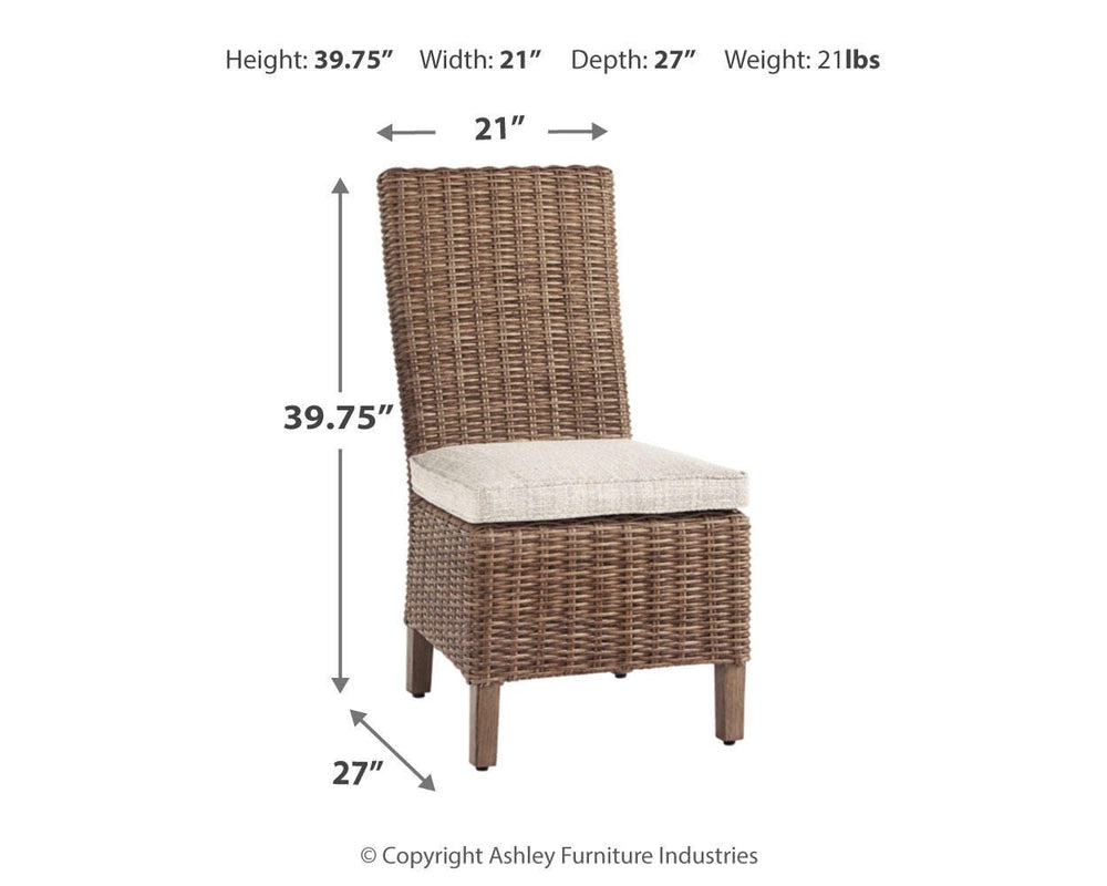 Beachcroft Outdoor Side Chair with Cushion (Set of 2) - Beige (6)