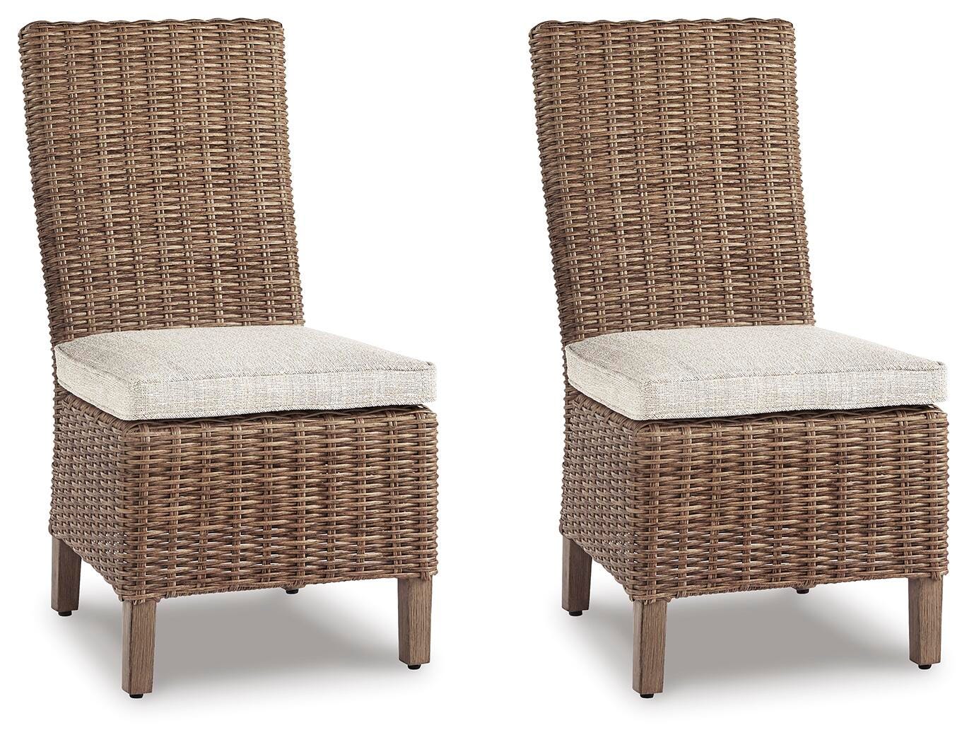 Beachcroft Outdoor Side Chair with Cushion (Set of 2) - Beige (2)