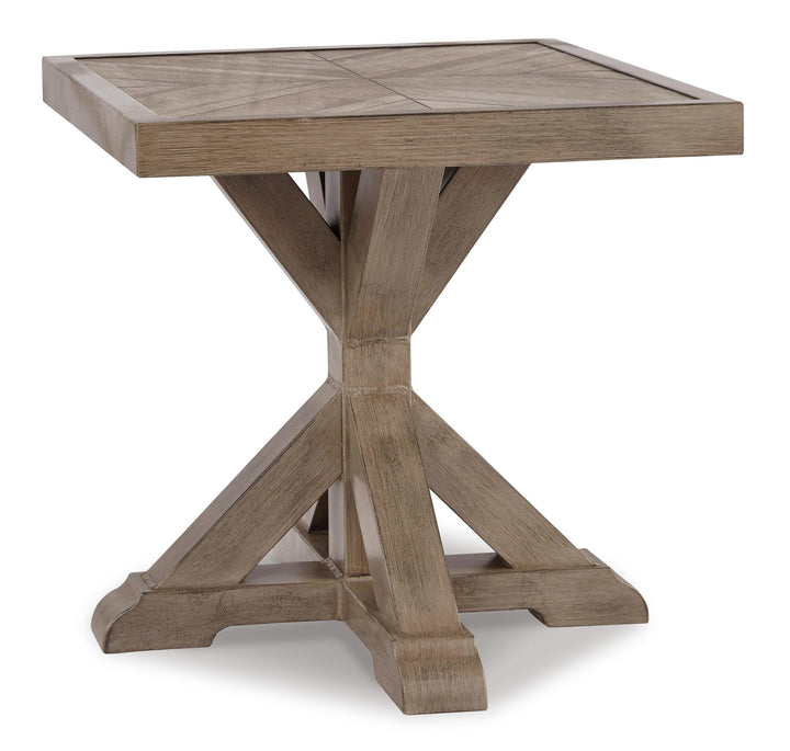 Beachcroft Outdoor End Table - Beige (1)