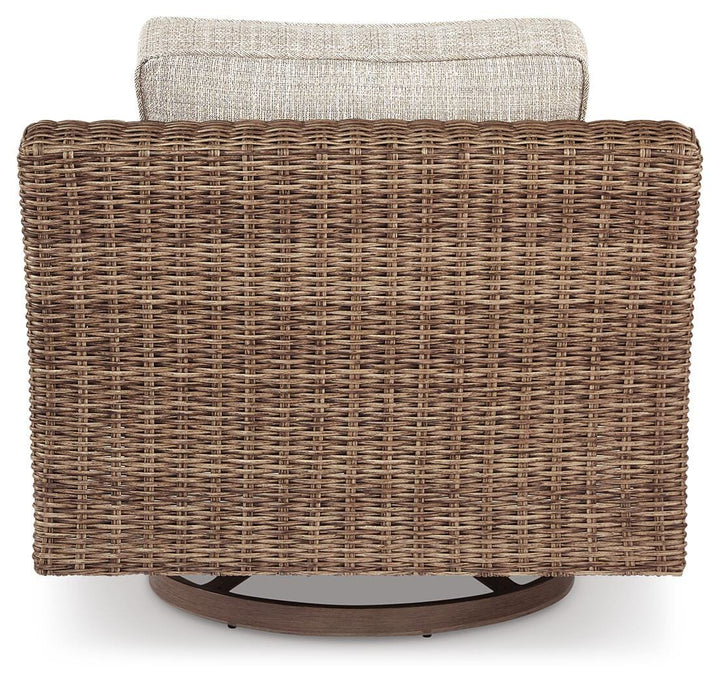 Beachcroft Outdoor Swivel Lounge with Cushion - Beige (6)