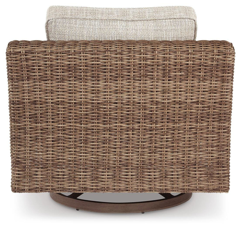 Beachcroft Outdoor Swivel Lounge with Cushion - Beige (6)