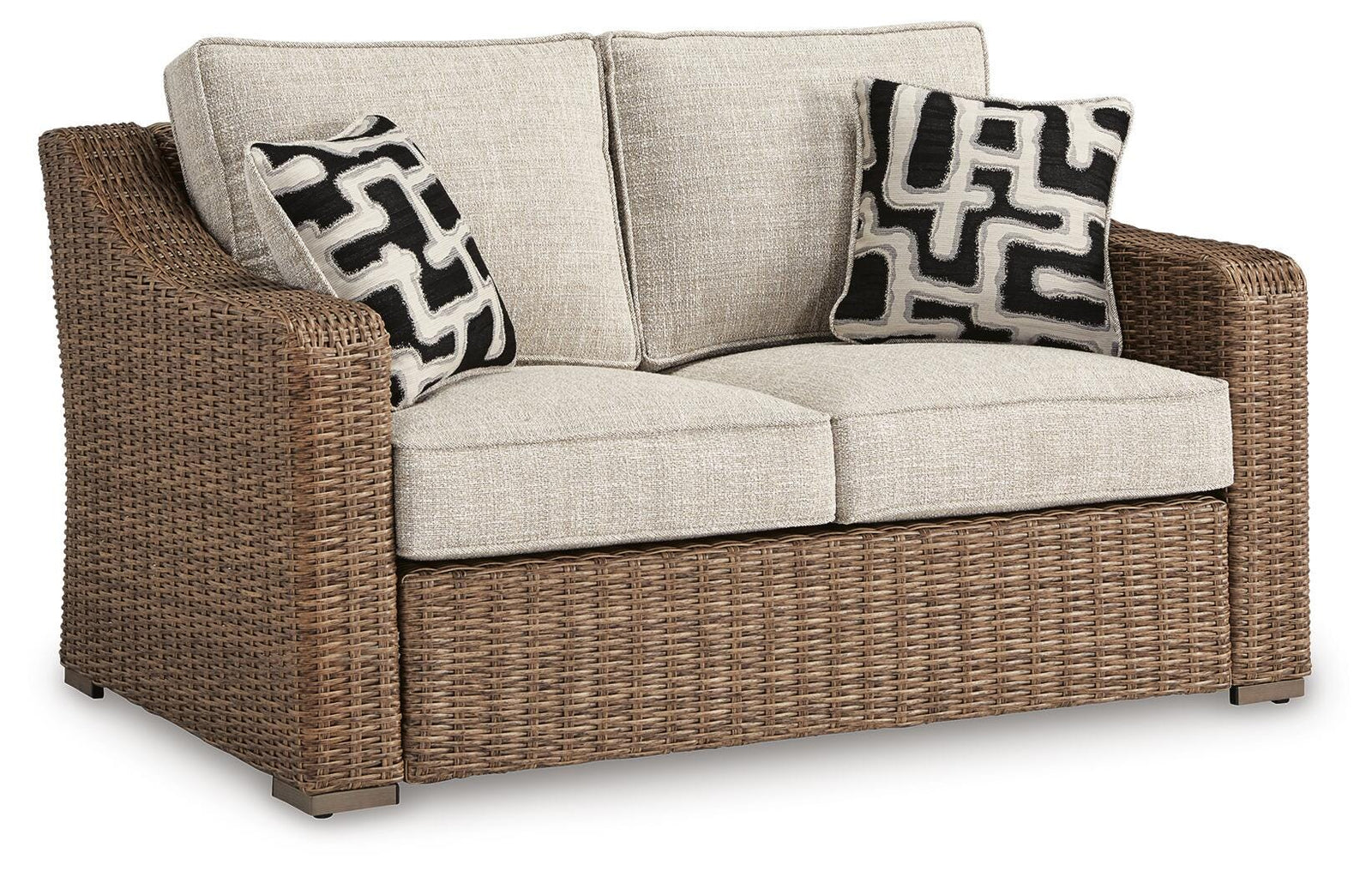 Beachcroft Outdoor Loveseat with Cushion - Beige (1)
